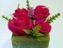 Imagem de Vela Decorativa Vasinho De Velas Com Flores De Rosa