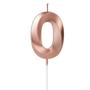 Imagem de Vela Design Rose Gold Numero 0