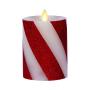 Imagem de Vela LED Flameless Moving Flame Luminara Candy Cane 4,5 cm