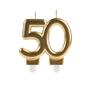 Imagem de Vela Numérica 50 Anos Aniversário Dourada - Bodas Ouro 50
