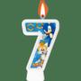 Imagem de Vela Número 7 Festa Sonic decoração aniversário