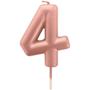 Imagem de Vela para Aniversario N.04 Rose GOLD Metalizada 6CM