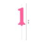 Imagem de Vela Pick Números Rosa - SilverFestas