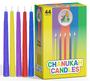 Imagem de Velas de Hanukkah Coloridas - Cera Premium - 44 Unidades (8 Noites) - Ner Mitzvah