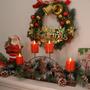 Imagem de Velas votivas LED sem chama Homemory Red com temporizador, pacote com 6