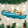 Imagem de Velho Mundo Natal Nadar, Esquis e Nadadeiras Vidro Soprado Enfeites para Árvore de Natal, Nadador