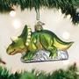Imagem de Velho Mundo Natal Triceratops Vidro Soprado Enfeites para a árvore de Natal