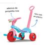 Imagem de Velotrol feminino triciclo infantil motinha de plastico velocipede andador com haste empurradora mot