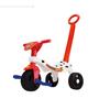 Imagem de Velotrol infantil triciclo andador motinha mini moto toca motoquinha branco e vermelho super patrol