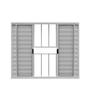 Imagem de Veneziana 6 Folhas de Correr C/Grade 1.00(A) X 1.50(L) Aluminio Branco Linha Modular - Hale