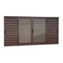 Imagem de Veneziana Elite 6 Folhas Moveis 120 X 200 Vidro Liso Corten