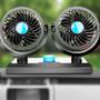 Imagem de Ventilador Automotivo 12V Carro Vans Kombi Caminhão Duplo Silencioso Preto
