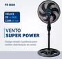 Imagem de Ventilador Chão Solaris Fs1608 Preto Com 6 Pás De Plástico, 50 cm De Diâmetro 60 Hz