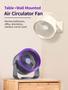 Imagem de Ventilador circulador de ar de mesa AIMHON Wall Mount Battery Grey