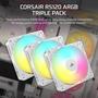 Imagem de Ventilador Corsair RS120 ARGB PWM - Pacote Triplo com 3 Unidades de 120mm - Branco
