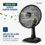 Imagem de Ventilador de mesa 30 cm 6 pás com 3 velocidades - VSP-30-B - Mondial