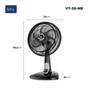 Imagem de Ventilador de Mesa 30cm Turbo 60w 127v Vt-30-nb Mondial Preto/Prata