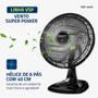 Imagem de Ventilador de Mesa 40cm Super Power Mondial Preto e Prata 140W VSP-40-B