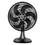 Imagem de Ventilador de Mesa 40cm Turbo 110v Preto Ventisol 6 Pás 80W Grade Wind Line Regulável 127V