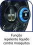 Imagem de Ventilador De Mesa Arno Repelente Liquido Turbo 6 Pás  Azul Estrutura Preto 40cm - 110v