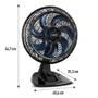 Imagem de Ventilador  de  Mesa  Arno VE70   X-treme 40CM  7  Pás  Preto  e  Azul 127V