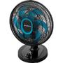 Imagem de Ventilador de Mesa Cadence Refresh Turbo Pro 6 Pás Preto e Azul VTR420 127V