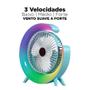Imagem de Ventilador de Mesa com Luminária LED  Colorida com NF