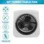 Imagem de Ventilador de Mesa Comfort Zone Turbo 25cm - 3 Velocidades - Branco (CZ111WT)