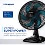 Imagem de Ventilador De Mesa Mondial 6 Pás 140w Vsp-40-ap Preto - 127v Pás Azul Diâmetro 40 Cm.