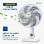 Ventilador de Mesa Mondial 6 Pás Super Power Branco VSP-30-W - 30cm 127V Imagem de Ventilador de Mesa Mondial 6 Pás Super Power Branco VSP-30-W - 30cm 127V