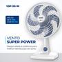 Imagem de Ventilador de mesa mondial branco 6 pas 30CM VSP30  220v