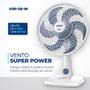 Imagem de Ventilador de Mesa Mondial Super Power 6 Pás 30cm 220v Branco Azul VSP-30-W