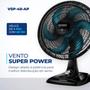 Imagem de Ventilador De Mesa Mondial Vsp-40-Ap Super Power 40cm 6 Pás 3 Velocidades Preto E Azul - 110V