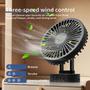 Imagem de Ventilador de Mesa Recarregável LEIORIO - 3 Velocidades, Temporizador e Bateria 3600mAh