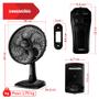 Imagem de Ventilador De Mesa Super Power 30cm 6 Pás 127v Com Controle Remoto Pt-370