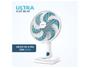 Ventilador de Mesa Ultra V-UT-30-01 30cm 6 Pás 3 Velocidades Branco e Azul Imagem de Ventilador de Mesa Ultra V-UT-30-01 30cm 6 Pás 3 Velocidades Branco e Azul