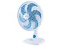 Ventilador de Mesa Ultra V-UT-30-01 30cm 6 Pás 3 Velocidades Branco e Azul Imagem de Ventilador de Mesa Ultra V-UT-30-01 30cm 6 Pás 3 Velocidades Branco e Azul