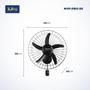 Imagem de Ventilador de Parede Turbo 50cm Pro 5 Pás, Mondial, Preto, 150W, 127V - NVP-PRO-50