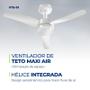 Imagem de Ventilador De Teto 3 Pás 140W Max Air Exaust Com Lumi Mondial VTE01