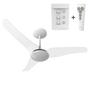 Ventilador de Teto Aliseu Slim Cristal Plus com Luminária LED Integrada - Controle Remoto e Controle de Parede Imagem de Ventilador de Teto Aliseu Slim Cristal Plus com Luminária LED Integrada - Controle Remoto e Controle de Parede