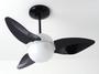 Imagem de Ventilador de Teto Aliseu Smart 3 Pás 3 Velocidades Preto para 2 Lâmpadas