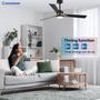 Imagem de Ventilador de Teto Conciseer 52 Polegadas com Luz e Controle Remoto - Preto e Dourado