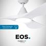 Imagem de Ventilador de Teto EOS Turbo Vento 3 Pás com Controle Remoto 112cm 150W Branco EVX110B Bivolt