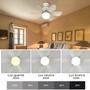 Imagem de Ventilador de Teto Lampada 6 Pas com Controle p/ sala cozinha quarto 60w