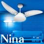 Imagem de Ventilador De Teto Nina Plafon Led 3 Pás Branco 127V Ventex