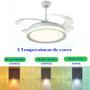 Imagem de Ventilador de Teto Opus Air Plus Led com Pás Retrátil Led 3 Cores Original - Linha Premium
