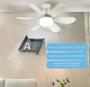 Imagem de Ventilador de Teto Silencioso de 3 Modos + Lâmpada Super Led Para Bocal