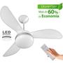 Ventilador de Teto Ventisol Fênix Inverter Branco/Silver Controle Remoto e Placa LED 20W Integrada Bivolt Imagem de Ventilador de Teto Ventisol Fênix Inverter Branco/Silver Controle Remoto e Placa LED 20W Integrada Bivolt