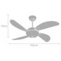 Imagem de Ventilador de Teto Volare Fly Office Branco 127V