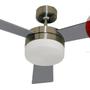Imagem de Ventilador Hl-71 Com Controle De Parede 2 Lampadas E-27 3 Pas Dupla Face (Mogno/Cinza) 220v